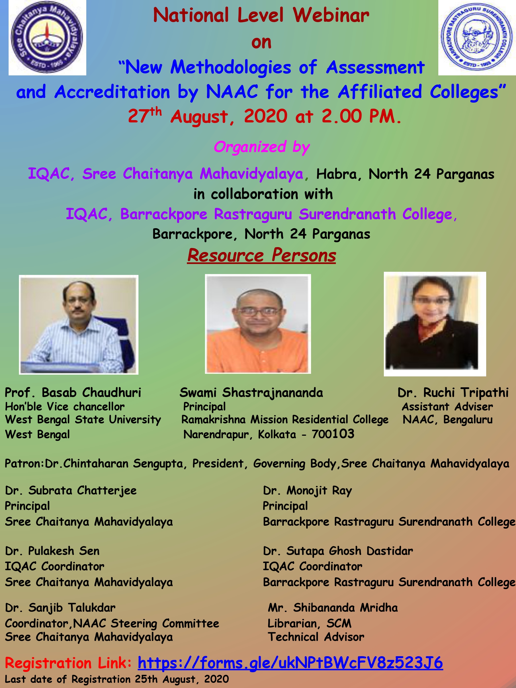 National Level Webinar on NAAC assesment, Organized By IQAC, SCM, 27-08-2020